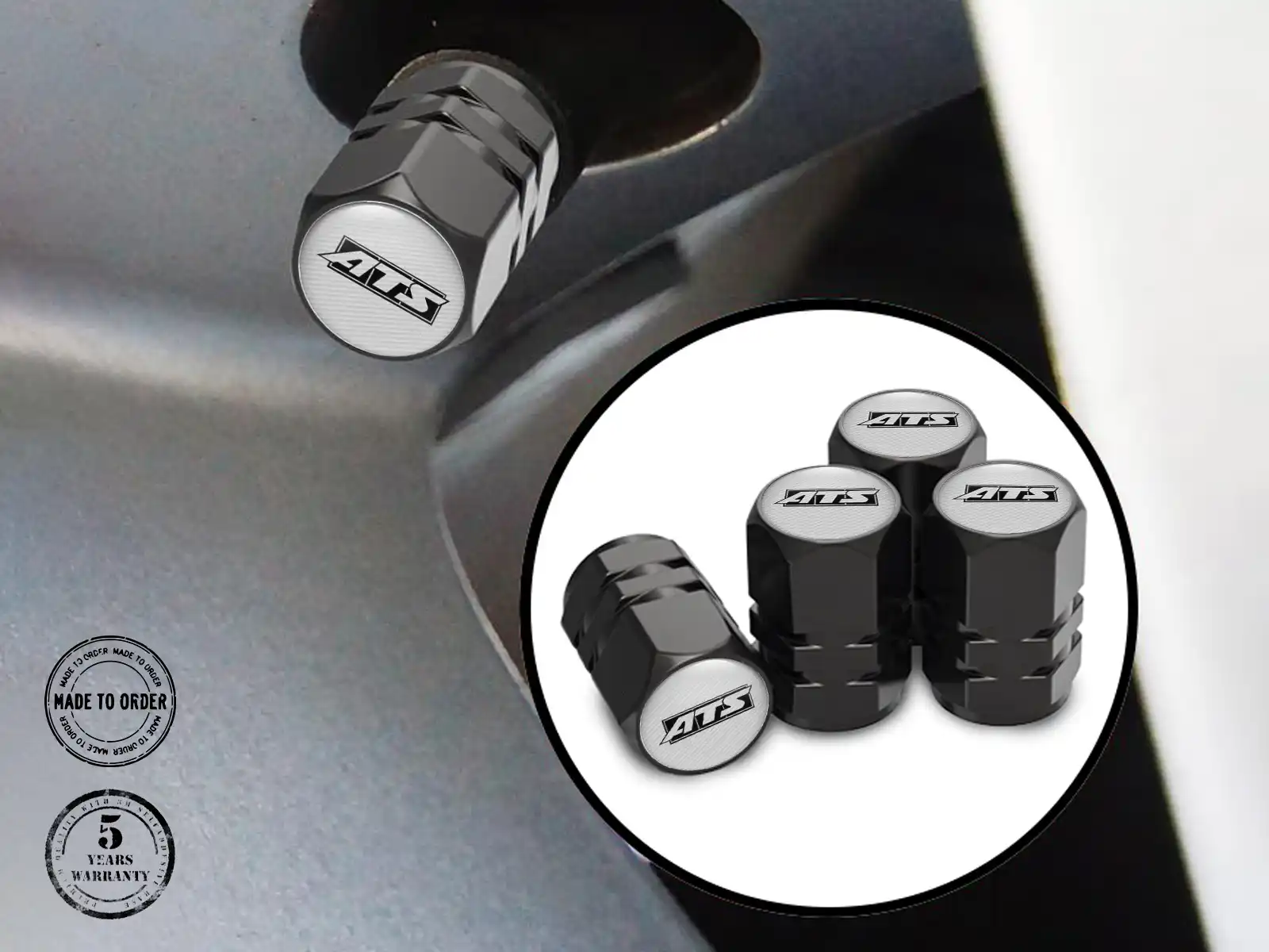 ATS Valve Caps for Car Metallic Style